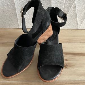 Kork-Ease black suede sandal.